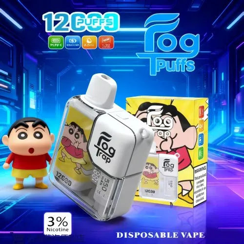 Fog Trap12000口蜡笔小新，拉布布联名拋棄式一次性
